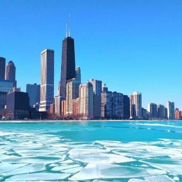 A picture of the Chicago skyline
